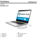 HP EliteBook 735 G5 Quick Specs
