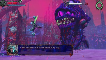 Im Bild: Ein Gameplay-Screenshot aus Valfaris: Mecha Therion.