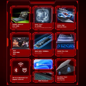 Die Tastatur ist beleuchtet, entspricht aber nicht dem hierzulande gebräuchlichem Layout (Bildquelle: Chuwi)