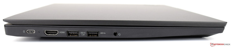 Links: USB-Typ-C-3.1 (Gen 2), HDMI, 2x USB-Typ-A-3.0, 3.5-mm-Kombo-Audio