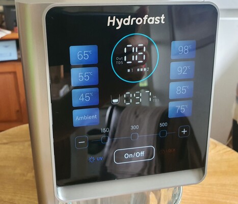 Etliche Temperatur-Stufen und Anzeige-Möglichkeiten des Displays