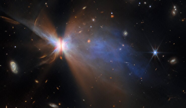 Ein Bild des Butterfly Stars, aufgenommen von Webb (NASA, ESA und CSA)