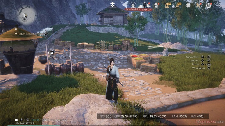 In Balanced-Einstellungen lässt sich Where Winds Meet sehr flüssig spielen