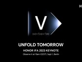 Es wird ernst für Samsung und das Galaxy Z Fold5: Honor kündigt für die IFA 2023 in Berlin den globalen Launch des Mate V2 an. (Bild: Honor)