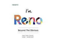 Die Einladung zum Oppo Reno-Launchevent in Zürich datiert auf den 24. April.