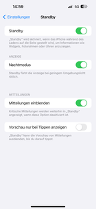 Standby wird auch auf dem iPhone 15 Plus unterstützt.