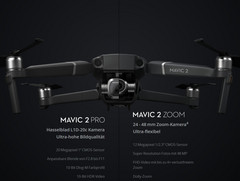 Faltbare Quadcopter mit Hasselblad-Kamera und Zoom: DJI Mavic 2 als Pro- oder Zoom-Modell.