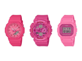 Von links nach rechts - Casio G-Shock GMA-P2100PP-4A, GMA-S140PP-4A, und GMD-S5610PP-4. (Bildquelle: G-Central)