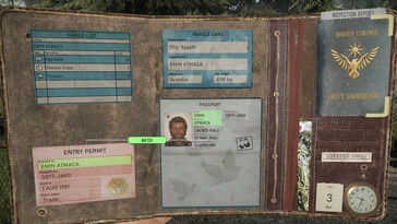Ein Ausweischeck in Contraband Police.