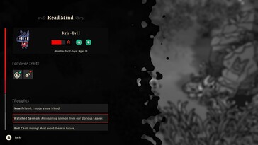 Im Bild: Ein Gameplay-Screenshot aus Cult of the Lamb.