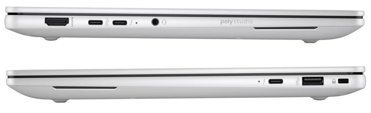 Es stehen unter anderem zweimal Thunderbolt 4 bereit (Bildquelle: HP)