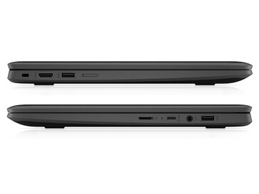 Das Portlayout des Fortis 14 G10 (Bild: HP)