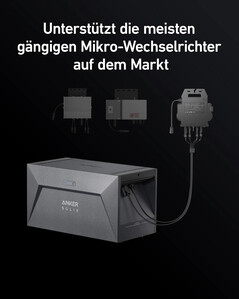 kompatibel mit allen gängigen Mikrowechselrichtern mit einer Leistung von 600 bis 800 Watt (Bild: Anker Solix)