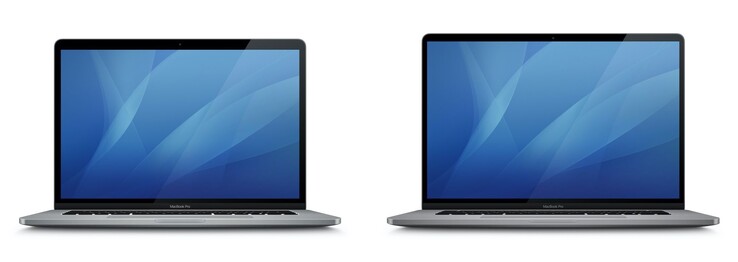 15 Zoll MacBook Pro (links) vs 16 Zoll MacBook Pro (rechts)