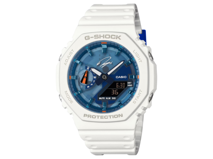 Die Uhr Casio G-Shock x Ryo Ishikawa GA-2100RI25-7A. (Bildquelle: Casio)