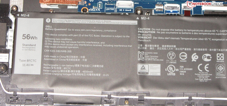 Der Akku verfügt über eine Kapazität von 56 Wh.