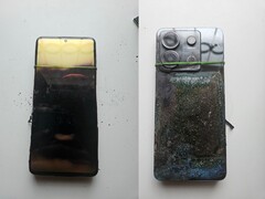 Das explodierte Xiaomi Redmi Note 13 Pro von vorne und hinten (Bildquelle: Sri Varshan, bearbeitet)