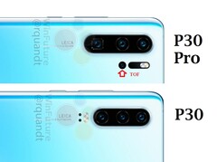 Die ersten offiziellen Renderbilder von Huawei P30 und P30 Pro liefern Details zu den Kameras.