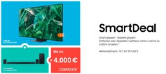 Samsungs neuer SmartDeal beschert bis zu 4.000 Euro Cashback beim Kauf von Smart-TVs und Soundbars. (Bild: Samsung)