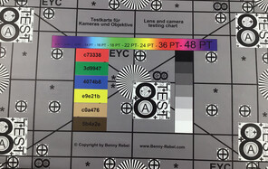 Testchart abfotografiert