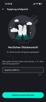 Name vergeben und fertig