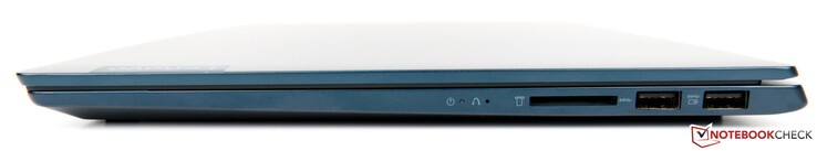 Rechts: SD-Kartenleser, 2x USB 3.1 Gen 1 Type-A