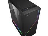 Sharkoon RGB Flow: Beleuchtetes Gehäuse mit zwei LED-Leisten und Glas-Seitenfenster