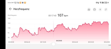Herzfrequenzverlauf: Huawei Watch D3
