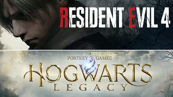 Haben die PS5- und Xbox Series-Charts im Griff: Hogwarts Legacy und Resident Evil 4 Remake.