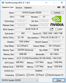 Nvidia Quadro M2200