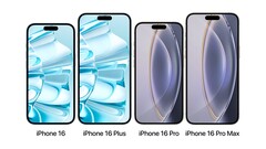 Es ist soweit: Alle vier iPhone 16 Serie Modelle sind in Dummy-Form von hinten und den beiden Seiten zu sehen. (Bild: FedelsFlix)
