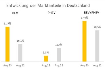 EY: Entwicklung der Marktanteile in Deutschland