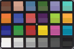 ColorChecker: In der unteren Hälfte jedes Feldes ist die Originalfarbe abgebildet.
