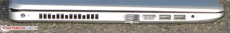 linke Seite: Netzanschluss, Gigabit-Ethernet, HDMI, 2x USB 3.1 Gen 1 (Typ-A), Audiokombo