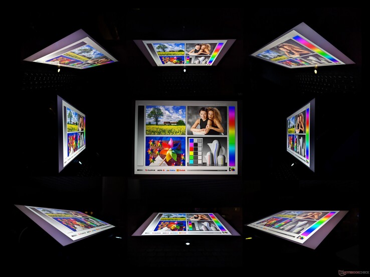 Weite IPS-Betrachtungswinkel; Farben und Kontrast verschlechtern sich bei extremen Winkeln