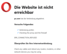 Fehlgeschlagene Adressweiterleitung in Opera (Screenshot)