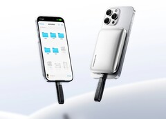 Ein Blick auf das neue 2-in-1-Gerät, welches magnetisch an der Rückseite des Smartphones befestigt werden kann. (Bildquelle: Movespeed)