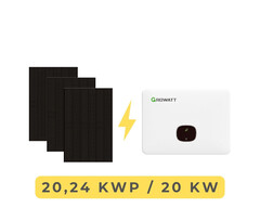 Photovoltaikanlage mit Speicher-fähigem Hybrid-Wechselrichter und bifazialen Solarmodulen in Full Black (Bild: Growatt, Sunova Solar)