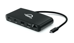 Das OWC Thunderbolt 3 Mini Dock erweitert ein Notebook auch unterwegs um fünf Ports. (Bild: OWC)