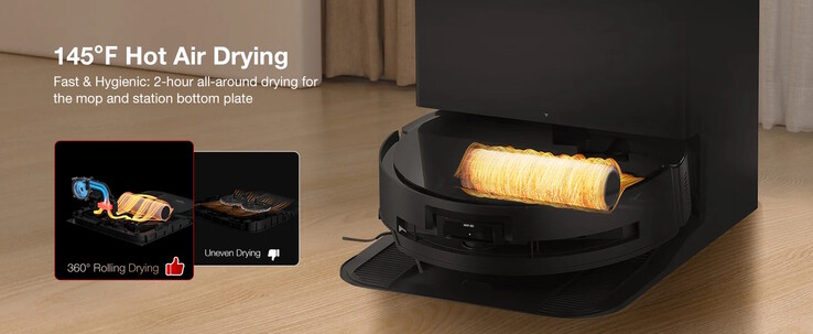 Die Wischrolle wird gereinigt und getrocknet (Bildquelle: Yeedi)