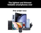 Augen zu und durch: Erste Händler werben bereits vor dem offiziellen Samsung Galaxy Unpacked Event mit den dünnsten und leichtesten Foldables aller Zeiten.