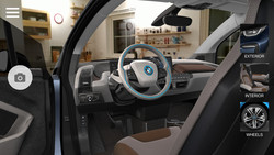 BMW i Visualiser: Probesitzen im Elektroauto, hier im BMW i3.