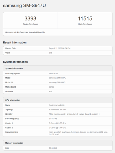 Ein Snapdragon 8 Elite Gen 2/5 mit beschränkter Taktrate ist nicht weit entfernt.