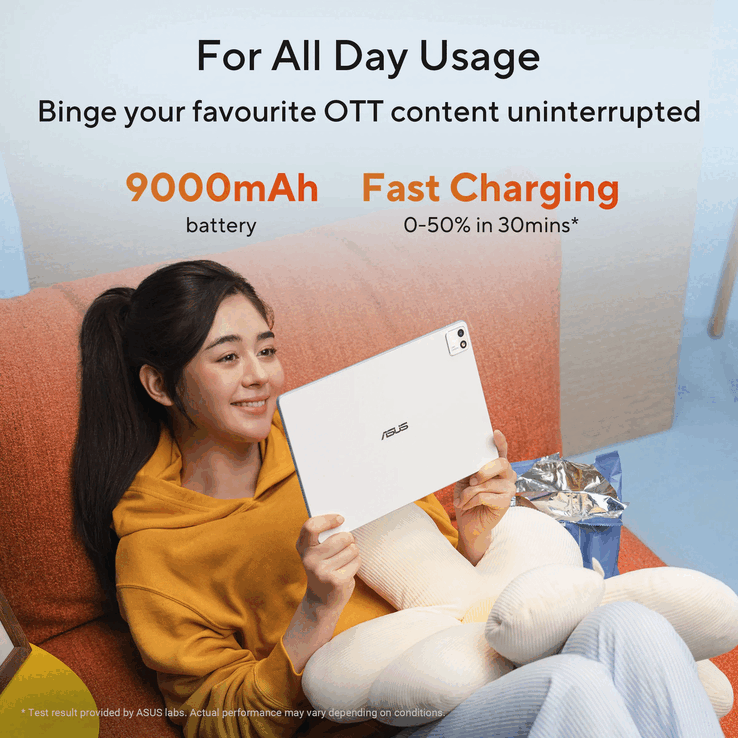 Das Pad T3201 verfügt über einen ordentlichen 9.000-mAh-Akku