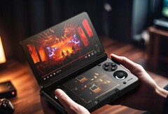 Der Ayn Thor Gaming-Handheld besitzt gleich zwei OLED-Displays. (Bildquelle: Ayn)