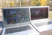 Acer Chromebook 314 CB314 HD-Panel (links) versus Acer Chromebook 514 Full-HD