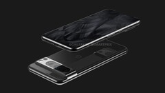 Das Pixel 8 Pro bleibt bei der Bildschirmgröße des Pixel 7 Pro, das Pixel 8 wird deutlich kompakter. (Bild: @OnLeaks / SmartPrix)