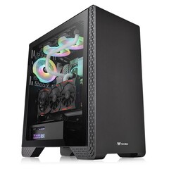 Thermaltake S300: Gehäuse setzt auf durchgehende Front und Glas