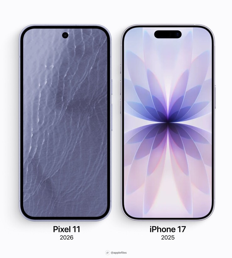 Google Pixel 11 vs Apple iPhone 17 Displayränder