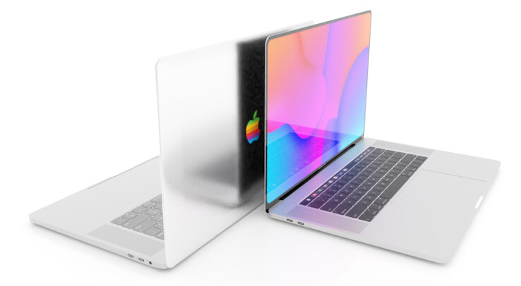 Das Regenbogen-Logo auf einem MacBook Pro. (Bild: MacRumors)
